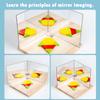 Kinder Spiegelbild Logisches Denken Puzzle Spiel Montessori Bildung Wissenschaft Physik Spa Fantasie Bausteine Holzspielzeug Geschenk