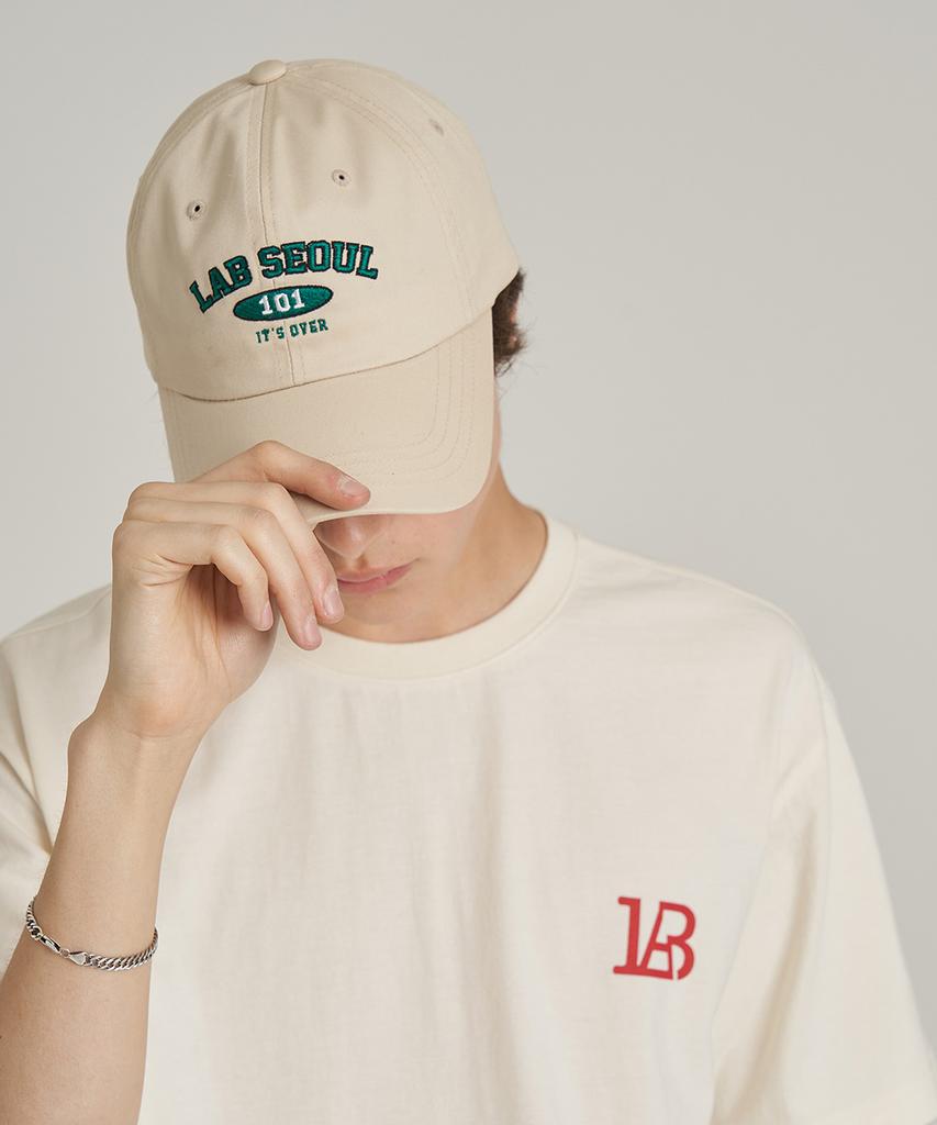 LAB101 Seoul Logo Washed Ball Cap - Beige