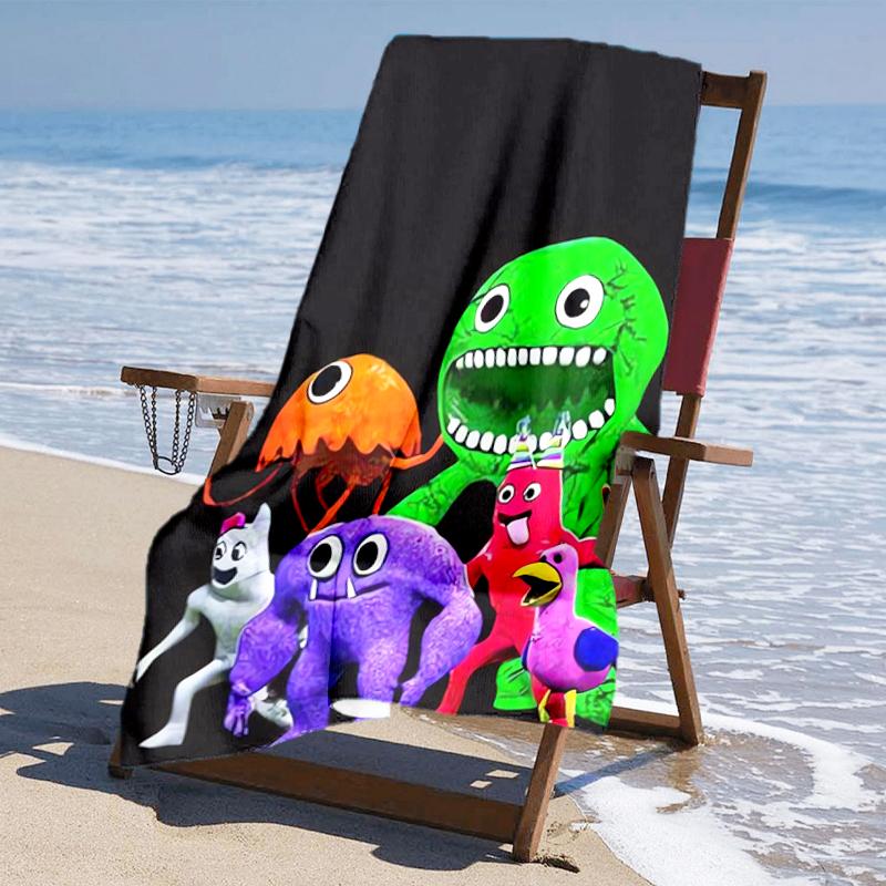 Ultra-Soft Beach Towel with Garten of Banban Theme,Ideal for Pool - Camping, Diving - Perfect Travel Essential, Vibrant Beach Towel.