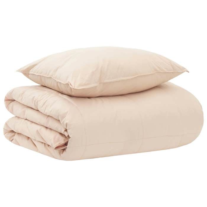 Maison Exclusive - Ensemble de Duvet Beige 137 x 200 cm Coton, Kapok, Polyester