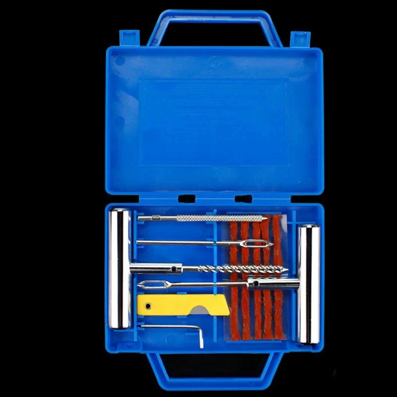 

Набор для ремонта автомобильных шин Инструменты для ремонта проколов Автомобильный фургон Мотоцикл Велосипед Аварийный комплект для ремонта сверхпрочных бескамерных шин Набор инструментов для заклепок