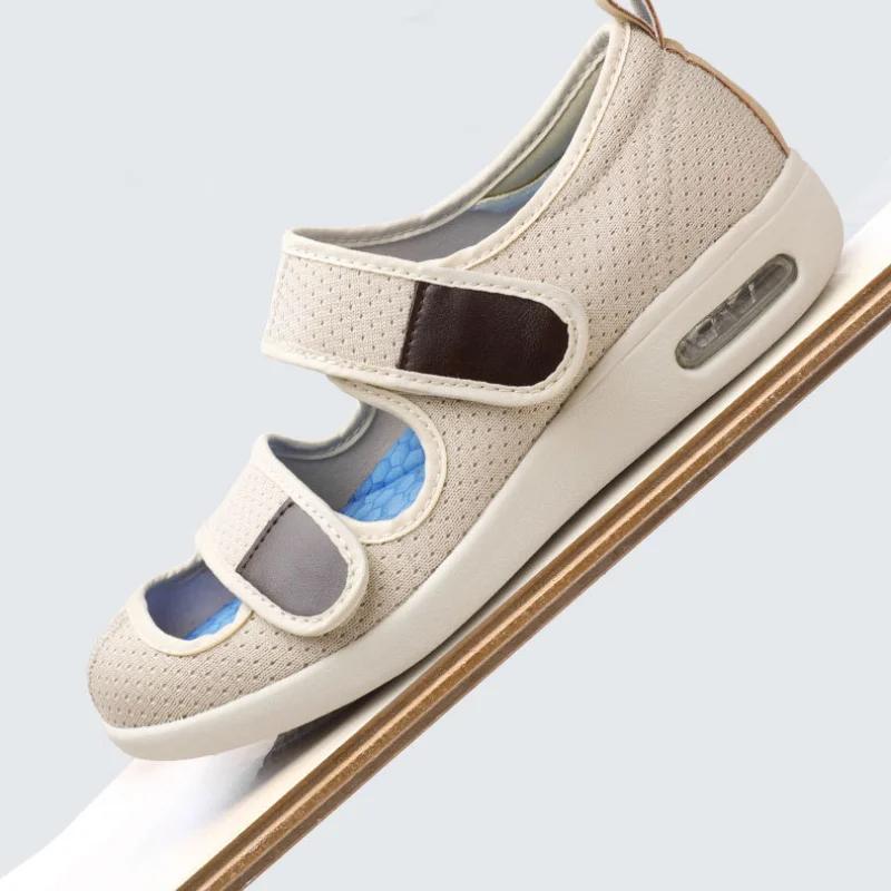 XIHAHA Scarpe Sandali Mamma Papà Ortopedici Piedi Larghi Gonfi Alluce Valgo Regolabili Morbidi Comodi Scarpe Diabetici Donna