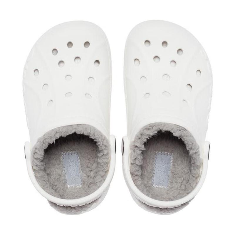 Crocs Versatile and Comfortable Anti-Kick Shock Absorbing Children's Sandals White Grey Children's Model