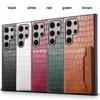 Luxury Crocodile Texture Leather Case For Samsung Galaxy S24 Ultra S23 Plus S21 FE Card Slot Wallet Flip Stand Smart Phone Cover