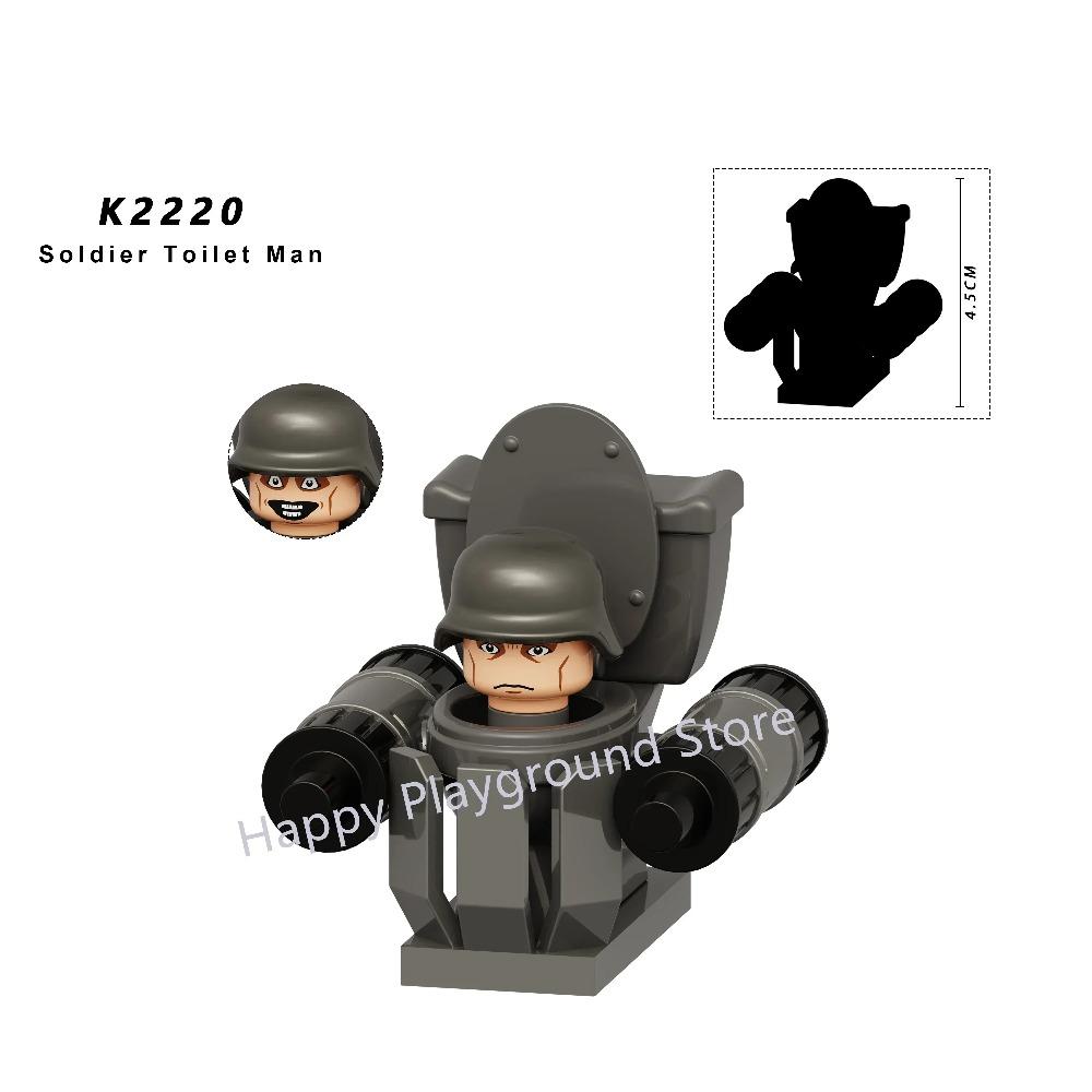 New KDL DJ Upgrade War-Damaged Skibidi Toilet Man Figures Anime Block Toys TvMan Titan Bricks Model Toy For Kid Birthday Gift