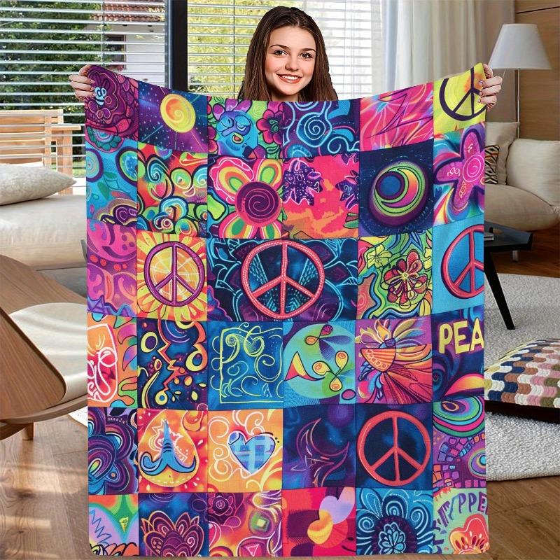 Soft and Comfortable Flannel Throw Blanket Retro Suitable for All Seasons  Beds Friends Anniversaries and Birthdays Blankets