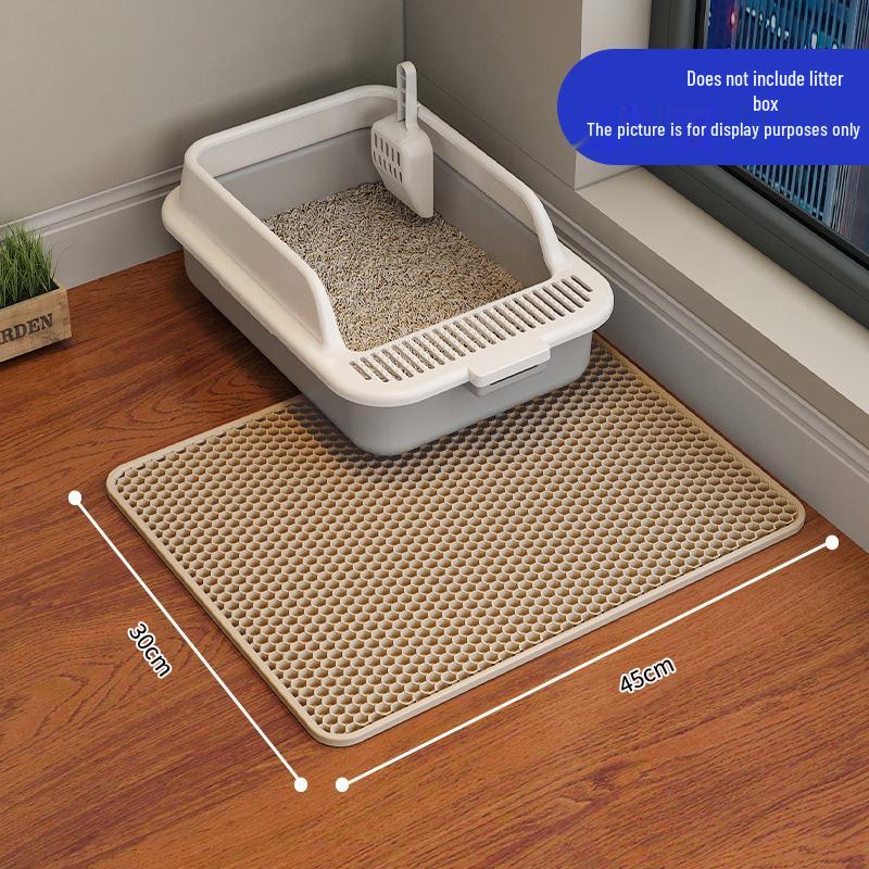 Premium Thick Cat Litter Mat - Double Layer, Anti-Tracking & Leak Control for Pets