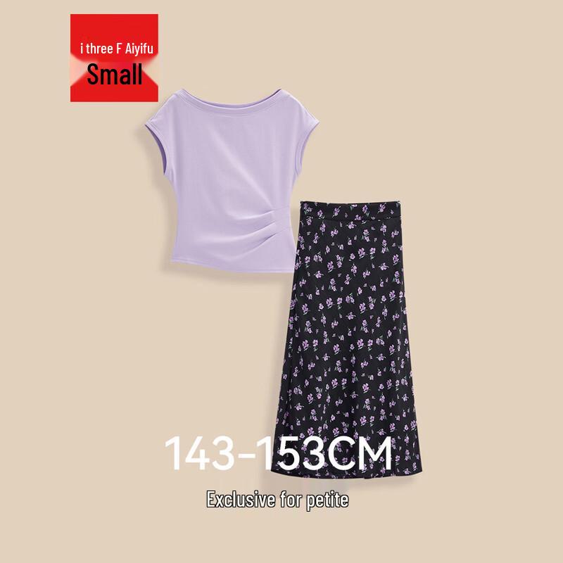 IEF Petite 2026 Summer Two-Piece Long Skirt Set S