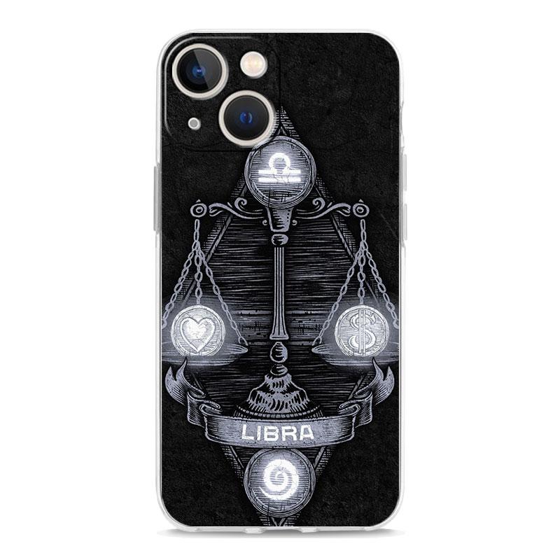 Aries Leo Libra Pisces Virgo Phone Case For iPhone 11 Cases iPhone 15 12 13 14 16 Pro Max X XR XS 14 15 Plus 16Pro Clear Cover