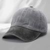 Washed cotton cap embroidery catering milk tea shop work cap duck tongue soft top baseball cap men