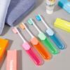 Bulk Foldable Travel Toothbrushes with Cases. Soft, for All Ages. Good for Trips. Covers with Vents, Compact. Great Gift.-liu