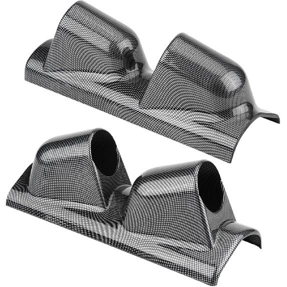 Universal Dual Gauge Pod Mount Holder for Cars Trucks Boats - Heavy Duty ABS Plastic Pillar Bracket - Fits 52mm/2" Racing Meters Sport Dash
