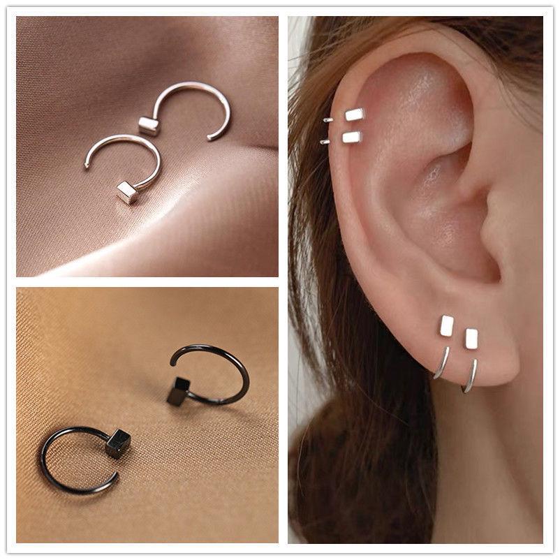 925 Sterling Silver Butterfly Stud Earrings - Elegant Ear Clips & Trendy Ear Hoops for Women