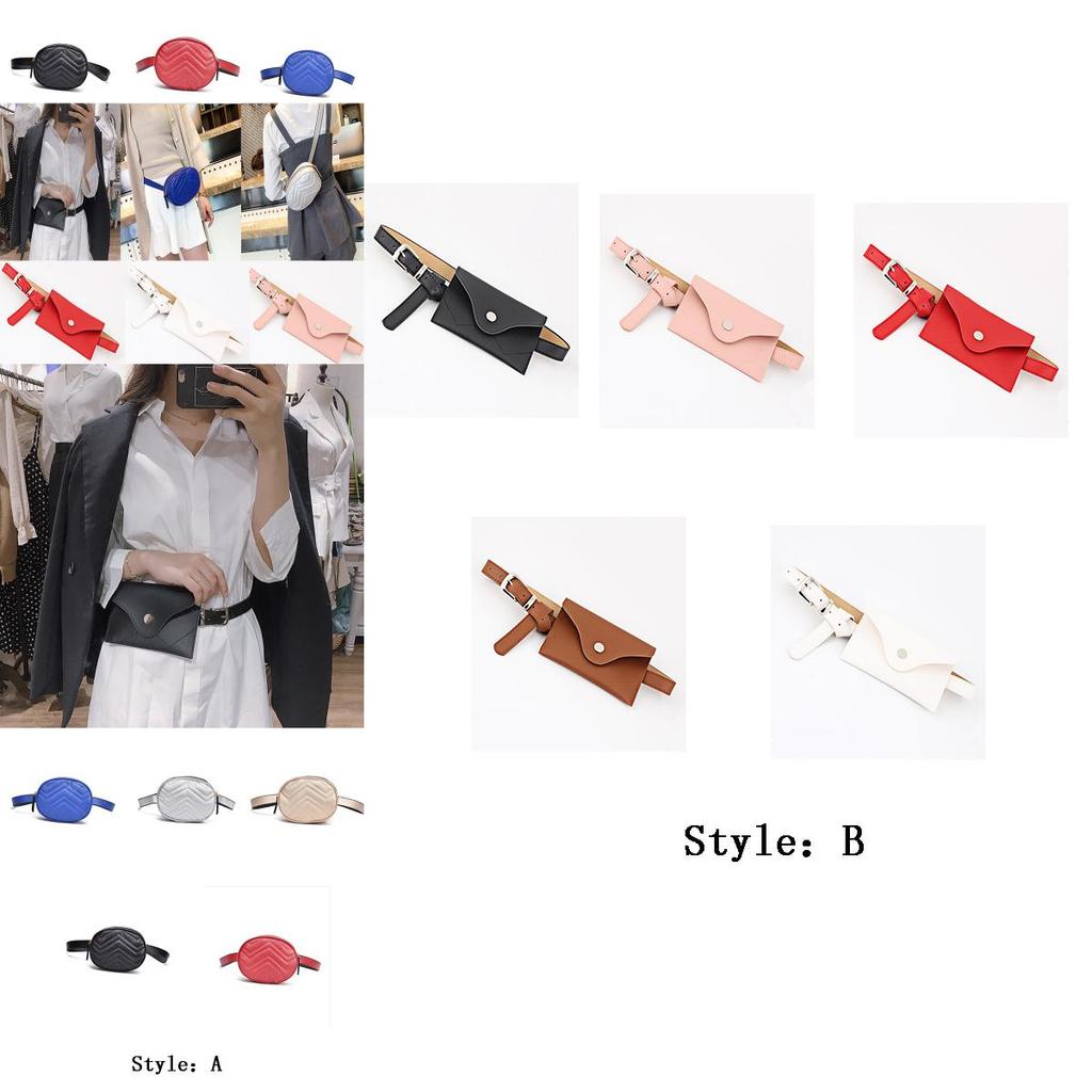 Fashion Waist Fanny Pack Women Leather Belt With Elegant Zipper Closure For Casual Use