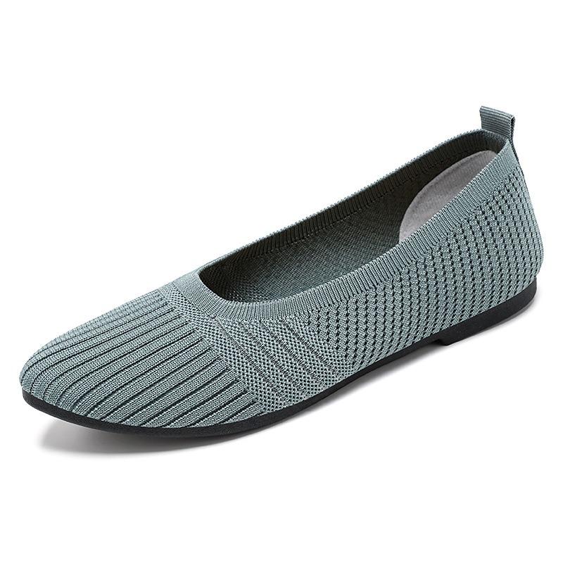 Women's summer shoes, shallow-mouth flat casual shoes, French style soft sole non-fatiguing single shoes.