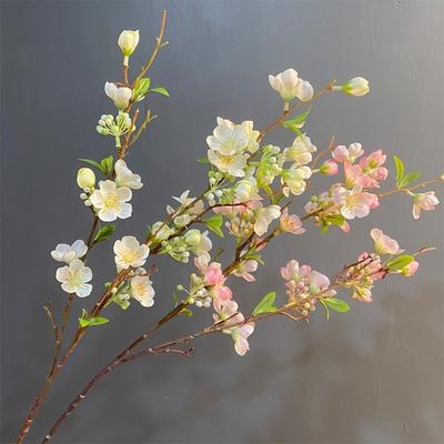 2 Fork Artificial Apple Blossom Branch 84cm Faux Flowers Elegant Cherry Blossom Branch  Living Room
