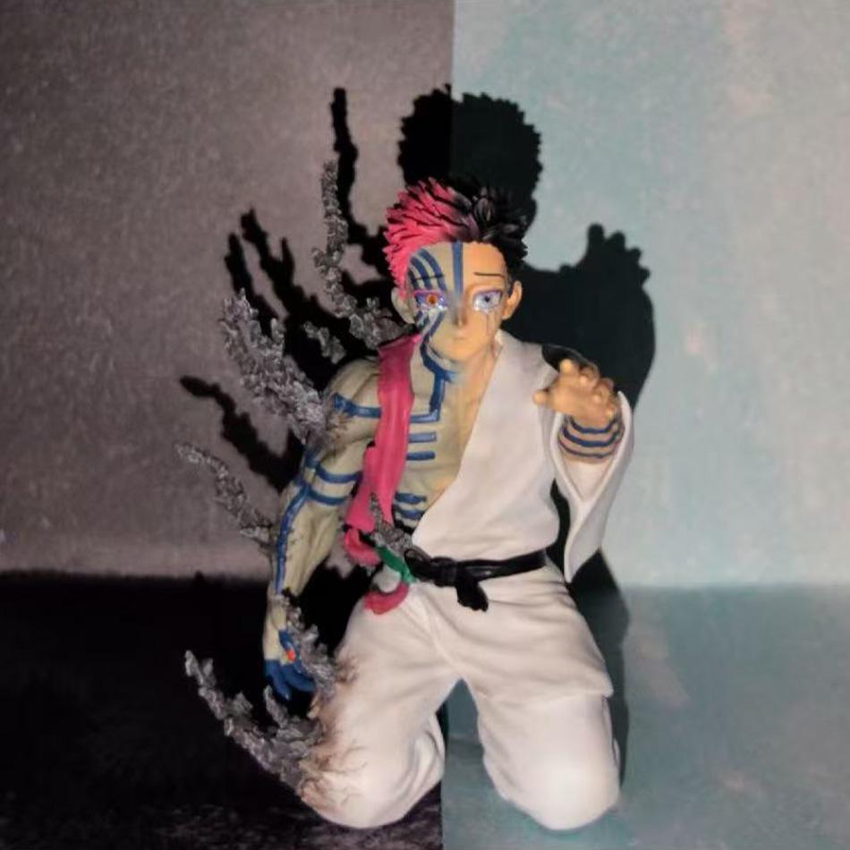 15cm Demon Slayer Upper Moon 3 Akaza Half-Demon Form Anime Figure Collectible Statue for Fans