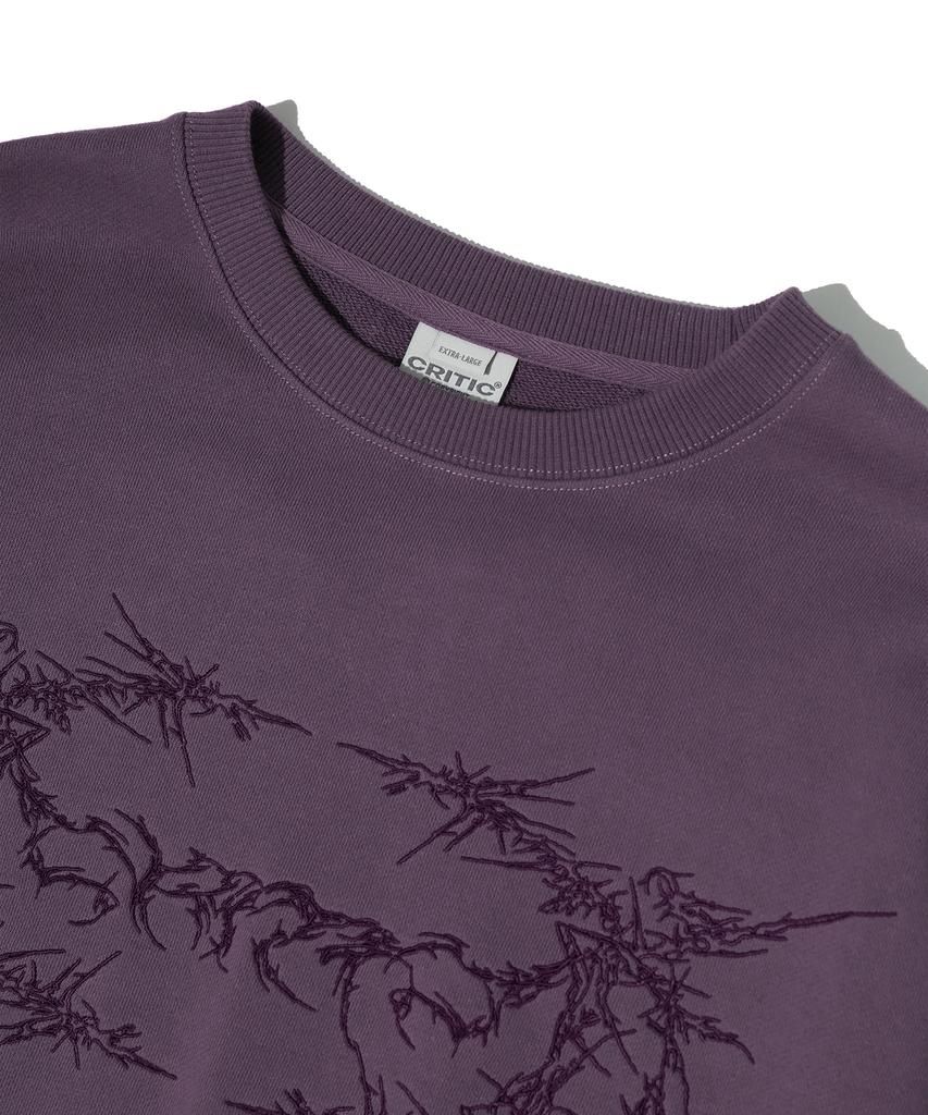 CRITIC Spike Wormhole Sweat Shirts Purple