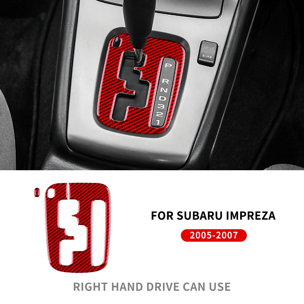 Real Soft Carbon Fiber Sticker For Subaru Impreza 2005 2006 2007 Gear Shift Panel Outlet Vent CD Frame Interior Accessories