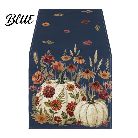 Kitchen Table Runner Print Seasonal Inch Pumpkin Runner 13x72 for Fall Maple Leaf Autumn Festive
