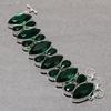 Chrome Diopside Gemstone Bracelet Statement Adjustable Link Handmade Jewelry 8"