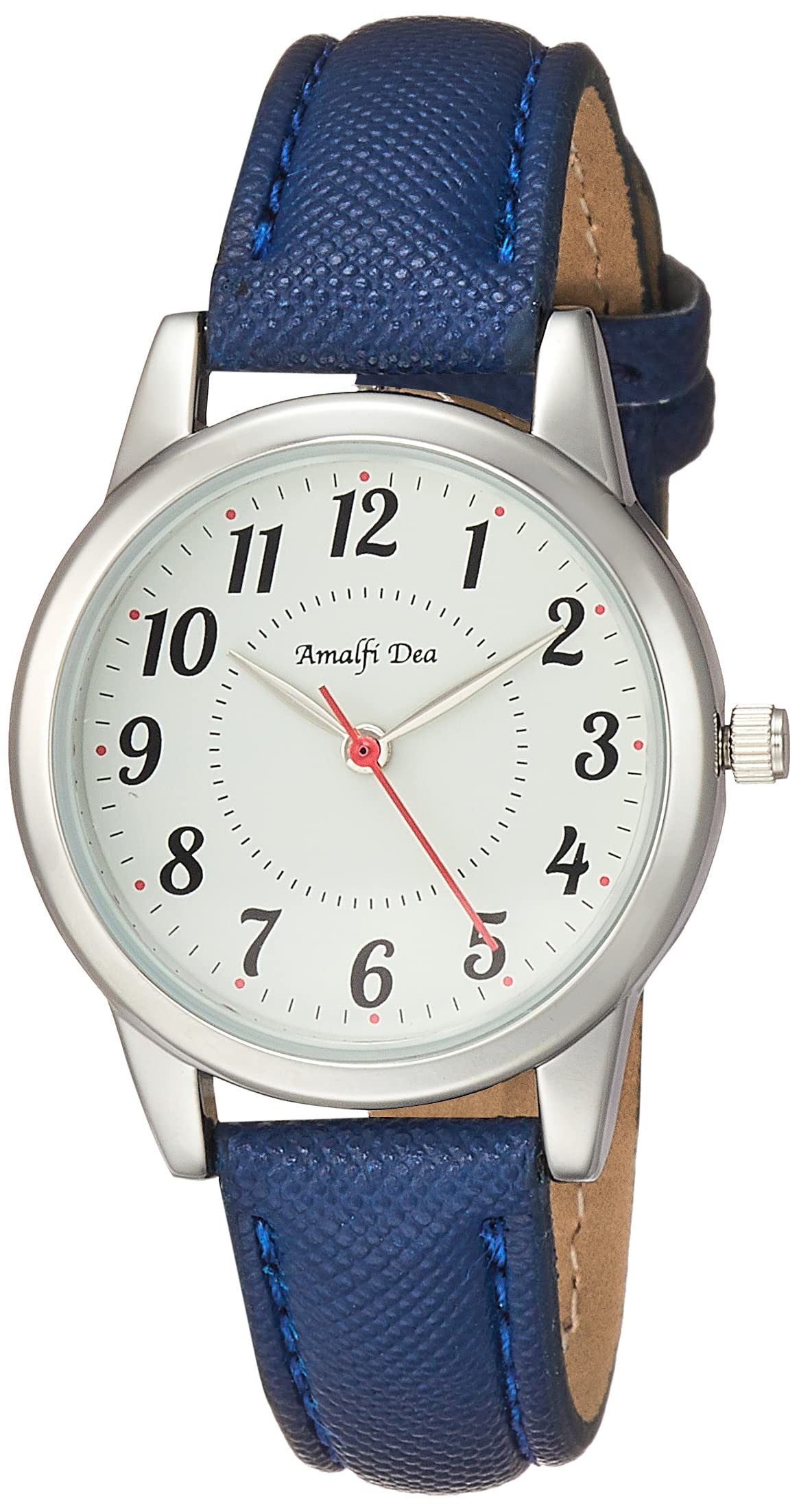 

Аналоговые водонепроницаемые наручные часы Amalfidia кожаный ремешок белый циферблат синий [Arias] WW20027A-170 женские синий