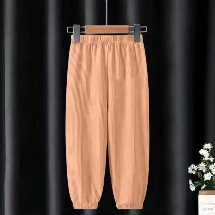 Kids Summer Mosquito Proof Harem Pants Boys Girls Korean Wide Leg Trousers With Cuffed Ankles