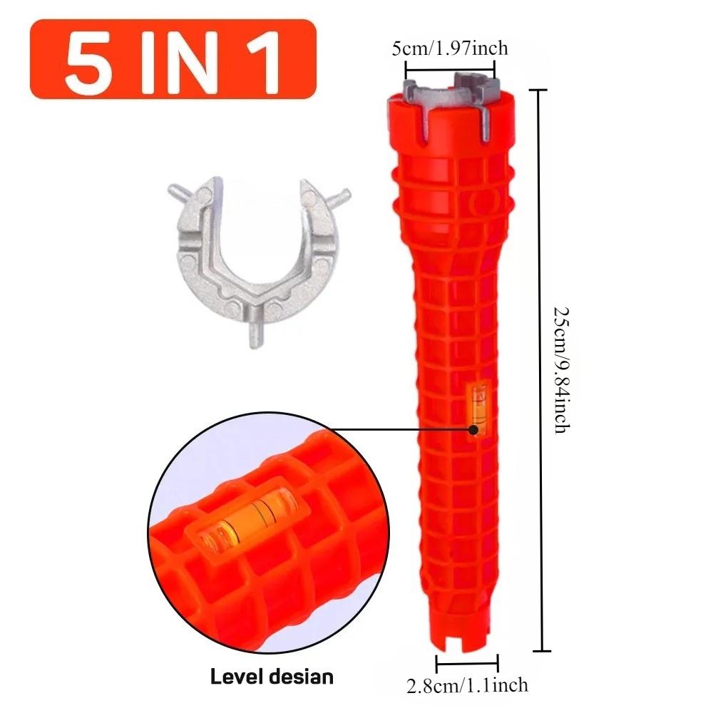 

8 IN 1 Water Tank Bathroom Wrench Water Heating Installation Household Water Pipe Faucet Angle Valve Tool Adjustable Wrench