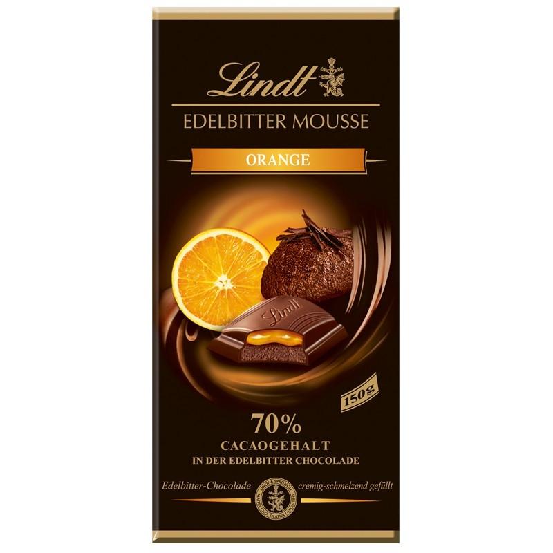 Lindt Dark Mousse Chocolate Orange Cacao 70% 150G