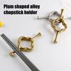 Stainless Steel Chopstick Rest with Spoon Holder Modern Dining Utensil Rest Rust-Resistant Easy-Clean Tableware for Home Dining