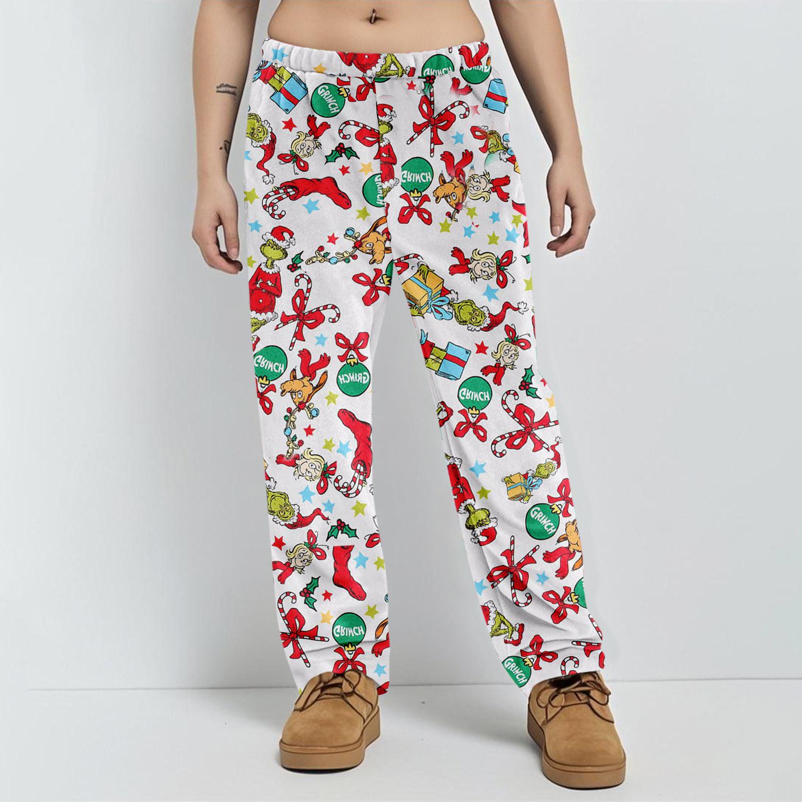 

Пижамные брюки Домашняя одежда Повседневные Брюки на кулиске с эластичной талией Удобные Прямые Брюки для йоги Свободные M