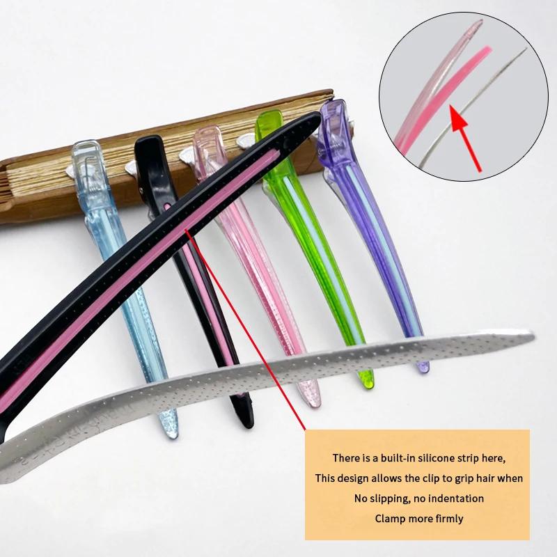 1Pcs Hairdressing Seamless Clip Long Hairpin No Crease Bangs Positioning Hairpins Non-slip Alligator Clip Beauty Styling Tools