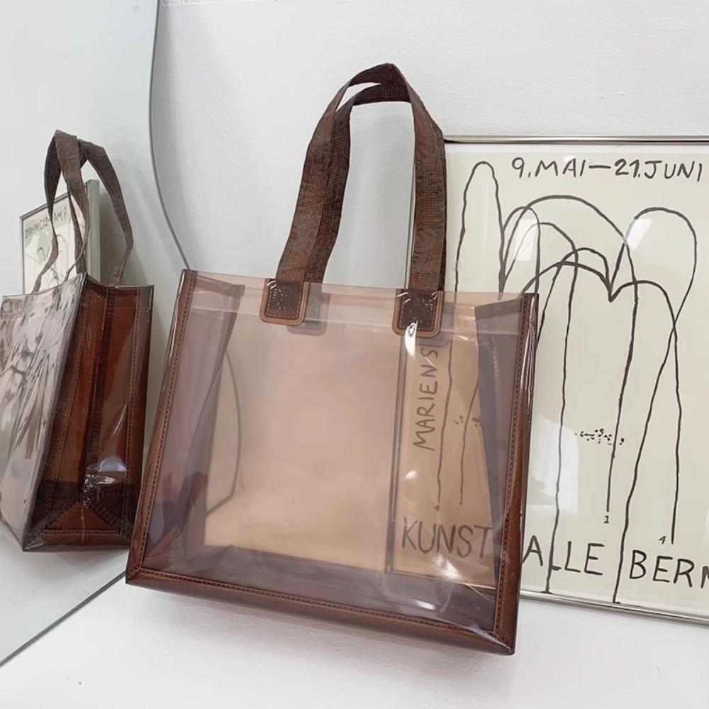 Waterproof Transparent Handbags Durable Reusable Bags Apparel Stores