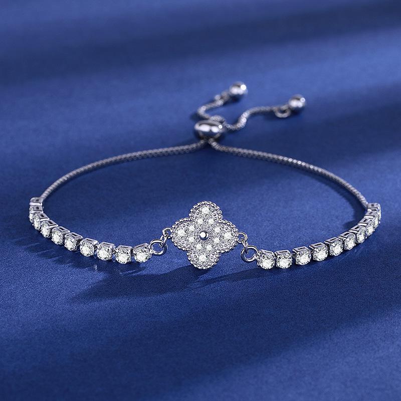 Zwei Karat Prinzessschliff Simulierter Moissanit Armband - Vielseitiger Damen-Beadschmuck