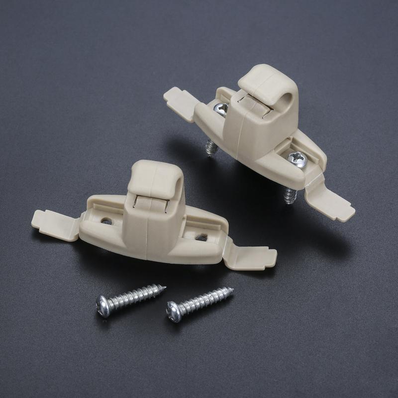 2Pcs Beige Car Sun Visor Clip Holder Bracket Sun Visor Clips including 4 Screws For BMW 32i 323i 328Ci 330xi M3 Car Accessory