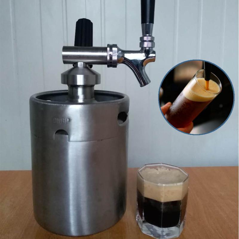 2L/4L/5L Stainless Steel Foam Maker Foamer Camping Home Cafe Nitrogen Foamed Coffee Machine Coffee Pot Stainless Steel Coffee Maker