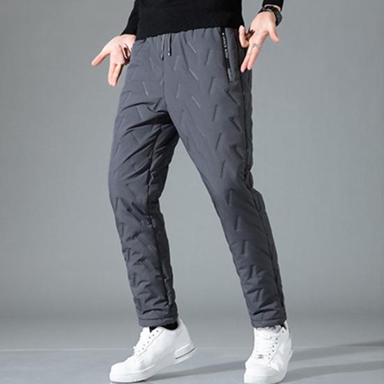 Zima Podzim Muži Sportovní kalhoty Volný Elastický pas Silný plyš Vodotěsné Polstrované Kapsy Volné Rovné Jednobarevné Kalhoty na cvičení