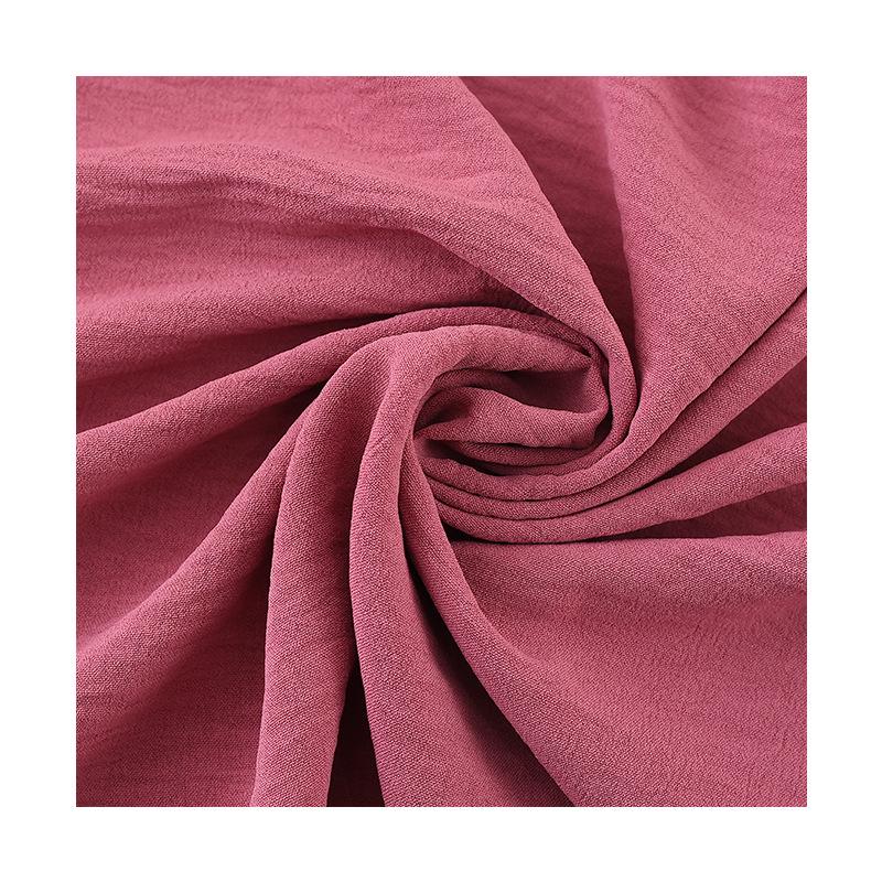 Solid Color Ice Silk Crepe Polyester Fabric, Soft and Micro-Elastic, Ideal for Robe and Hanfu Garments