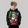 Kids Clothes Funny Christmas Hoodies Reindeer Santa Claus Long Sleeve Thin Sweatshirt for Boys Girls Xmas Gift for Children Top