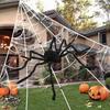 Halloween Dreieck Spinnennetz, 5m Großes Plüsch Simulationsspinnennetz, Spukhaus Außenhof Dekoration Requisiten