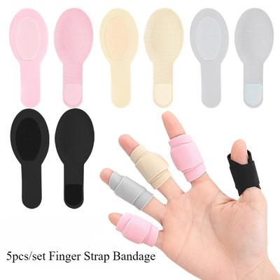 5 Stuks/set Herbruikbare Verstelbare Vingerbeschermer Bandje met Klittenbandsluiting Draagbaar Universeel Beschermend Verband voor Alle Vingers