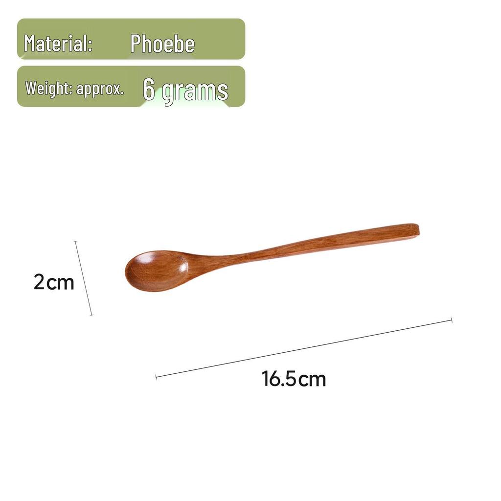 Camphor & Birch Wood Long-Handled Soup & Condiment Spoon Set
