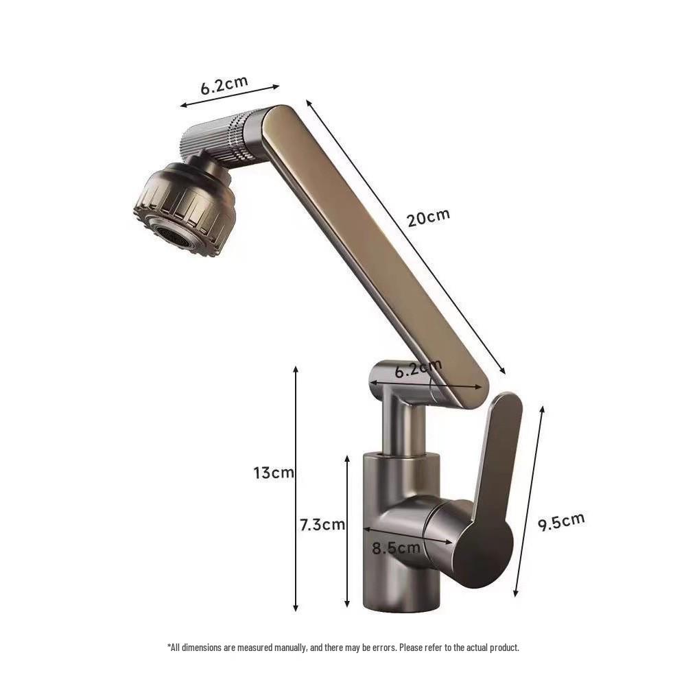 Robinet à pression rotatif universel pour salle de bain et lavabo