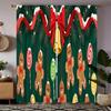 Christmas Gingerbread Man Printed Curtains Pole Bag Decorations Daily Home Room Made Of Polyester