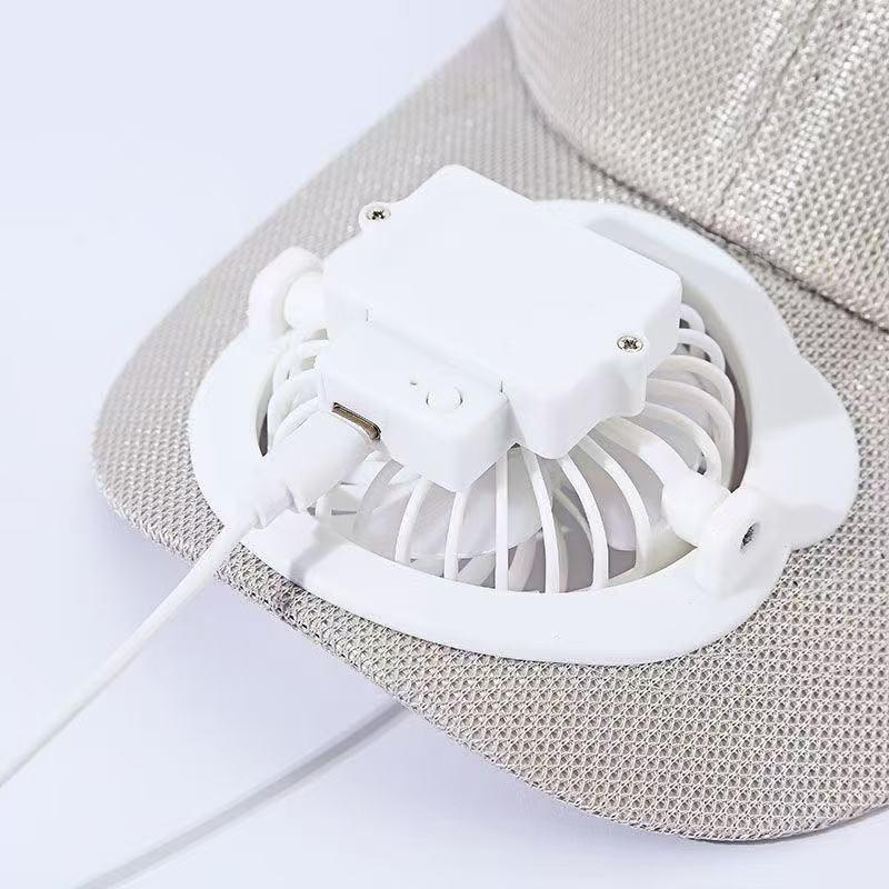 Summer Mesh Solar Energy Fan Baseball Cap For Women Men Adjustable Breathable Caps Outdoor Sports Quick Dry Running Hat Cap