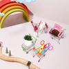 Dicunoy 6 PCS Mini Shopping Cart, Mini Supermarket Shopping Grocery Handcart, Small Decorative Ornaments Metal Shopping Utility Cart Mode On Wheels