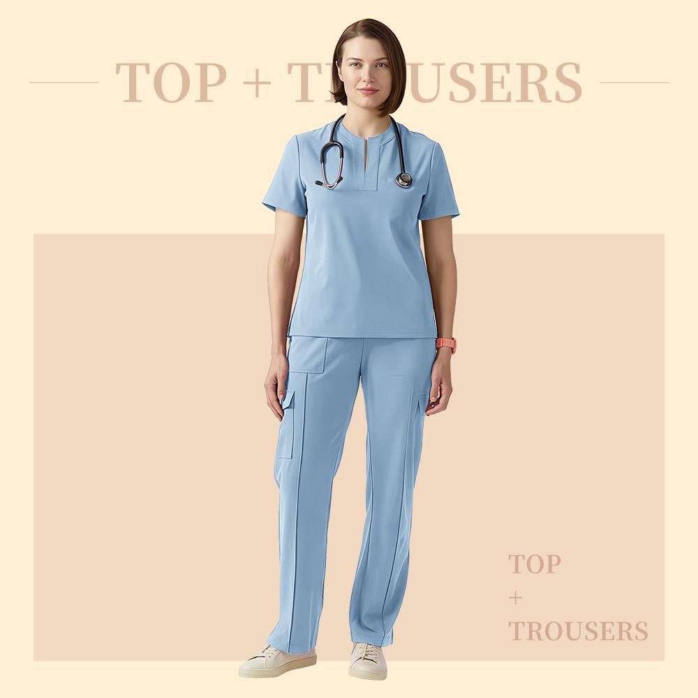 Mehrfarbige Krankenhaus-Kitteluniform Damen Schönheits-Arbeitskleidung Krankenschwester Zahnchirurgie-Anzug Medizinische Kitteluniformen Chirurgieanzüge