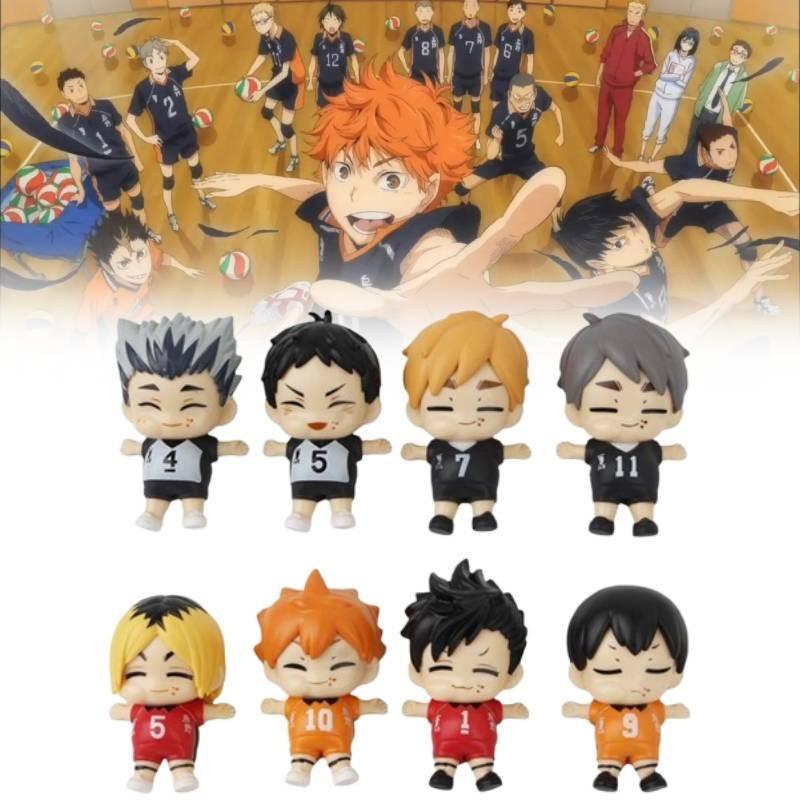 Q Version Haikyuu Action Figure Model Anime Displays Toy Cartoon Doll Kids Gift