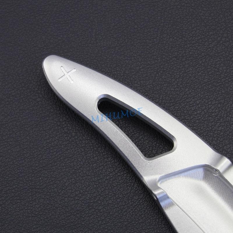 For Porsche Macan Cayenne Panamera 718 Boxster Cayman Spyder Aluminum Steering Wheel Paddle Shifter Extension Silver Accessories