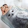 Snowy Owl Throw Blanket Easy Care Comfortable Blanket for Couch